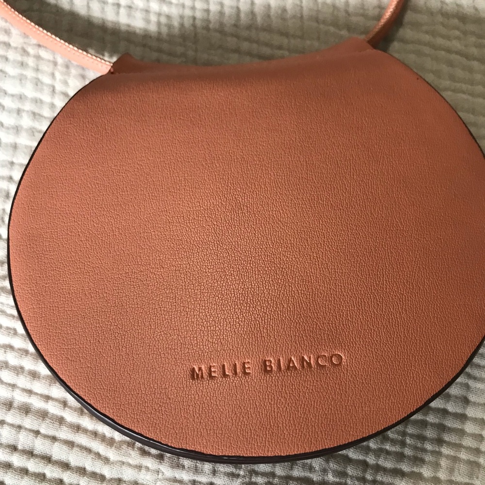 Nellie Blanco peach round saddle bag